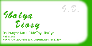 ibolya diosy business card