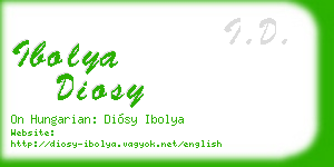 ibolya diosy business card